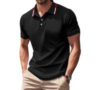 Générique Polo Col Mao Homme, Oversized Grande Taille Oversize Mode, Haut Pères Slim Fit Polyester Personnalisé Vetement Pas Cher Running Manche Courte Golf Polo Personnalisable Homme, XXL