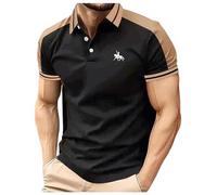 Générique Polo De Golf à Manches Longues,Manches Courtes pour Hommes Casual Tennis Poloshirt and Rugby Chemise Homme 3XL Coton Gym Haut Grandes Tailles