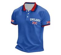 Générique Polos Hommes Manches Courtes Drapeau Anglais Union Jack Fierté Anglaise Drapeau Angleterre Coupe Régulière T-Shirts Sport Séchage Rapide Respirant Polos Chemise Eté Golf pour Homme