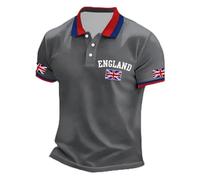 Générique Polos Hommes Manches Courtes Drapeau Anglais Union Jack Fierté Anglaise Drapeau Angleterre Coupe Régulière T-Shirts Sport Séchage Rapide Respirant Polos Chemise Eté Golf pour Homme