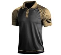Générique Polos pour Homme À Manches Premium Et Durable Été Décontracté Vacances avec Boutons Tricot Extensible Golf T-Shirts pour Les Sorties Au Restaurant