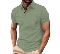 Générique Poloshirt Homme Polo Été T-Shirts Manches Courtes Doux Léger Teeshirt Mode Fincut Tshirt Golf Travail Tee Shirt Extensible Quotidien Vêtements Vente Flash du Jour Et Soldes 01 Vert M