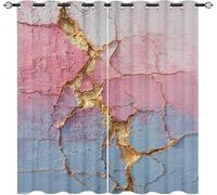 Générique Polyester Rideaux Occultants 2 Panneaux 140L X 245H cm, Rideau Oeillets Multicolore,Rideaux Lsolant Thermique Art du Graffiti Coloré Draperies pour Chambre d'enfant et Salon Décore