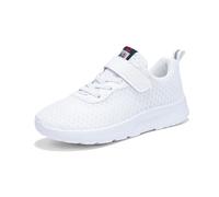 Générique polyvalentes pour Enfants adaptées à l’Effort Quotidien et à la Marche légère Chaussures Sportives pour Filles et garçons idéal pour l’école et Les activités physiques (White, 38)