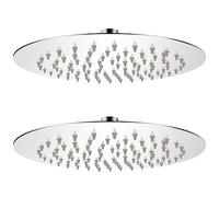 Générique Pomme de Douche Plongeante 2 pcs Acier Inoxydable Ø 20 cm,Quincaillerie,Plomberie,Pièces & matériel de plomberie,Pièces de douches,Pommes de Douche,Argent,1.2 KG,275934