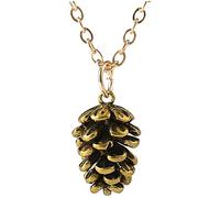 générique Pomme de pin Pendentif Collier pour Femmes Plante spécimen Pendentif pin Noix Cou chaîne Bijoux décoration pour Les femmesDesign Durable