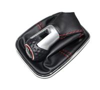 Générique Pommeau de levier de vitesse à course courte Pommeau de levier vitesse en cuir rouge, 5 vitesses, 12 mm, pour VW pour Bora MK4, Golf 4, pour Jetta (98-04) remplacer