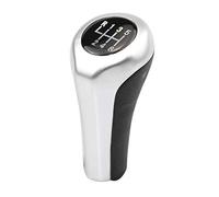 Générique Pommeau de Vitesse,Levier de Vitesse 1pcs vitesse Bouton Shift for BMW 1 3 5 6 Série E46 E53 E60 E61 E63 E65 E81 E82 E83 E87 E90 E91 E92 X1 X3 X5 M Matte Carbon Chromé(6 Speed Silver)