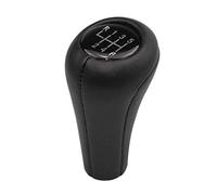 Générique Pommeau de Vitesse,Levier de Vitesse 1pcs vitesse Bouton Shift for BMW 1 3 5 6 Série E46 E53 E60 E61 E63 E65 E81 E82 E83 E87 E90 E91 E92 X1 X3 X5 M Matte Carbon Chromé(6 Speed Leather)