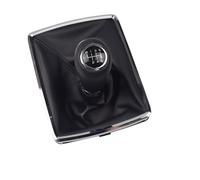 Générique Pommeau Levier de Vitesse Boite 6 avec Soufflet Cuir PU Nour et Cadre Chromé Compatible avec Mercedes-Benz W204 (2007-2011 C207 W212 (2009-2013) A2042672410