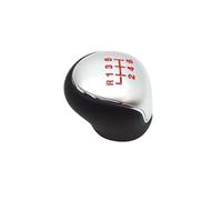 Générique Pommeau Levier de Vitesse Boite 6 Cuir PU Noir Insert Chromé Compatible avec Ford C-Max Grand C-Max Focus 2 3 Galaxy Kuga Mondeo 4 S-Max Transit Tourneo/Custom V362 Transit Connect4 V408