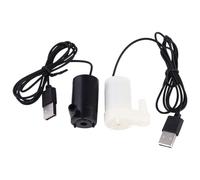Générique Pompe à Eau Submersible Mini 2pcs pour Aquarium et Fontaine, Débit 3l/min, Matériau Pvc Solide, Cordon D'alimentation 1m, Facile à Séparer et Fiable