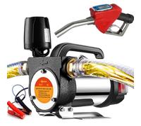 Générique Pompe De Distribution De Diesel électrique Auto-amorçante 12 V 990 W 12 Gpm, Buse De Dosage à Arrêt Automatique, Kit De Tuyau en Acier De 6 Mètres (A)