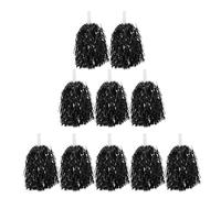 Générique Pompons Portables 10pcs en ABS Noir pour Pom-Pom Girl - Accessoires légers adaptés aux compétitions et Spectacles de Danse
