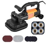 Générique Ponceuse électrique à béton à 4 têtes, 3800 W Broyeur de Plancher de béton, avec 3 Types de disques de ponçage, 6 Vitesses, for Le rabotage de Surfaces en béton et en Pierre.(Machine)
