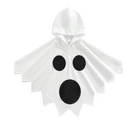 Générique Poncho à capuche d'Halloween, Cape d'Halloween - Cape de manteau d’Halloween citrouille/fantôme,Vêtements de cosplay amusants, citrouille/fantôme, Poncho à capuche pour de 8 à 18 ans