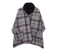 Générique Poncho Châle Femme d'Hiver en Polaire Douce Cape avec Motif à Carreaux et Boutons Couverture Chaud Polyvalente pour Intérieur et Extérieur en Deux Tailles