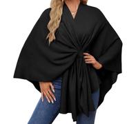 Générique Poncho châle pour femme, châle pour femme - Cape poncho ouverte sur le devant,Cape élégante, cape enveloppante, cardigan décontracté pour robes de soirée, voyage, mariage d'hiver