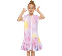 Générique Poncho De Plage pour Fille avec Capuche à Manches Courtes - Serviette en Microfibre - Poncho - Maillot De Bain pour Enfant - Absorbant - SéChage Rapide - pour Piscine, Plage, Vacances
