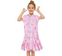 Générique Poncho De Plage pour Fille avec Capuche à Manches Courtes - Serviette en Microfibre - Poncho - Maillot De Bain pour Enfant - Absorbant - SéChage Rapide - pour Piscine, Plage, Vacances