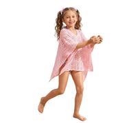 Générique Poncho de plage pour fille en tissu microfibre léger avec capuche intégrée, idéal pour se changer après la baignade ou comme gilet de soleil, taille 7-12 ans (7-8 Years)