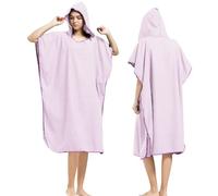 Générique Poncho de Surf, Poncho de Plage Adulte Ponchos de Surf, Peignoir Bain à Langer, Serviette Plage séchage Rapide avec Capuche(Light Pink)