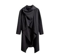 Générique Poncho Homme Tricoté Cape Décontracté Cardigan Homme Mode Poncho Couverture Châle Long Manteau Irrégulier Cardigan Wrap Écharpe Manches Longues Sweat Pull Hauts Pour Hiver Et Automne