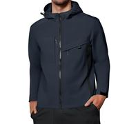 Générique Poncho Pluie Imperméable Chaude Travail Hiver Coupe Vent Tactique Moderno Moto Blouson Homme Hiver Capuche Casual Softshell Cycliste Halloween 2#Bleu foncé 3XL