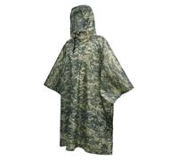 Générique Poncho Pluie Imperméable en Camouflage avec Capuche et Cordon Cape de Pluie 3 en 1 Coupe-Vent et Imperméable Manteau Polyvalent Poncho Baggy Capes Loisirs pour Randonnée Montagne