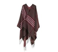 Générique Poncho Polaire Femme Cape Hiver Gilet Chaud Laine Manteau Chic Et Elegant À Glands Echarpe Verte Écharpe Plaid Pluie Pour Cérémonies