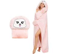 Générique Poncho Polaire Femme Hiver Chauffant Longue Manteau Fausse Fourrure Cape Chale Gilet Chaud Pour Cérémonies Echarpe Noel Impermeable Polyester