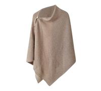 Générique Ponchos Et Capes Femme Plaid Cape Châle Chaud Doux Gilet Tres Poncho Cardigan Hiver Grosse Echarpe Pancho Vetement Polyester Veste