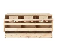 Générique Pondoir 3 Compartiments 72x33x38 cm Bois de pin Massif,Entreprise & Industrie, Agriculture, Élevage, Couveuses à œufs, (Poids 5.4KG)
