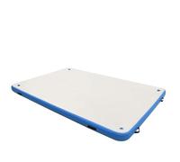 Générique Pont Flottant Gonflable Bleu et Blanc 300x300x15 cm Équipements Sportifs Loisirs de Plein air (Poids 29.2KG)