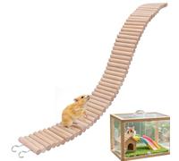 Générique Pont pour Hamster et NAC - Tunnel en Bois Flexible pour Petits Animaux,Échelle d'escalade pour Hamster | pour Petit Animal Gerbille Souris Reptile Phalanger