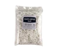 Générique Pontet Cheville Fixation Cable, Pontet Cheville Fibre, Pontet Cheville Fibre Optique, Embase Cheville Pontet, Lot de 200 unités, BLANC (6-7mm)