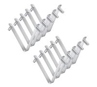 Générique Pool Brush Clips - Stainless Steel Pool Brush Clips | Double-Locking Clip | 304 Stainless Steel, Rust-Proof, for Pools/Hot Spring Brushes Filters Swimming Nets Telescopic Poles, 10-Piece