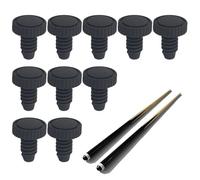 Générique Pool Cue Bottom Cover - 10 Pieces Pool Cue Bottom Bumper Protector of Billiard, Dust-Proof Lightweight Replacement Cap Sleeve to Husband | Perfect Beginner Boyfriend Lover Family Friends