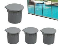 Générique Pool Fence Cover, 4pcs Weather Resistant Set, Ground Fence Closure with Secure Fit Design, Sturdy Outdoor Protective Barrier, Deck Patio Cover, Maintenance Accessory for Removable Systems