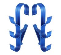 Générique Pool Hooks, 2-Piece Swimming Pool Storage Bracket Set, Heavy-Duty Poolside Equipment Organizer for Leaf Rakes, Landing Nets, Towels, Telescopic Poles, Brushes, Cleaning Tools