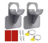 Générique Pool Hose Holder, Hose Support Bracket, Pool Tube Clamp, Adjustable PVC Clip, Secure Fit Design, Yard Garden Deck Use, 3.94x3.03 inches, Blue Gray, 2 Pieces with Accessories