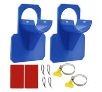 Générique Pool Hose Holder, Hose Support Bracket, Pool Tube Clamp, Adjustable PVC Clip, Secure Fit Design, Yard Garden Deck Use, 3.94x3.03 inches, Blue Gray, 2 Pieces with Accessories