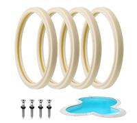 Générique Pool Light Lens Gasket - Silicone+Metal 21.2cm | Underwater Pool Light Gasket with Stainless Steel Guide Screws, Water-Resistant Lamp Niche Seal | PoolLight Replacement Seal Indoor, Outdoor