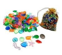 Générique Pool Party Favors, Under The Sea Party Decorations for Party, Fish Tank Decorations | Gems Pool Toys | Dive Gems Pool Toys Pool Gemstones | 100PCS Sea Animals Acrylic Gems Vase Filler -