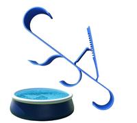 Générique Pool Pole Hanger, 2-Piece Heavy-Duty Hooks For Pole And Accessory Storage, Wall-Mount Organizer For Patio, Deck, Outdoor Swimming Area, And Underwater Cleaning Equipment, 5.12x11.81x0.79 In
