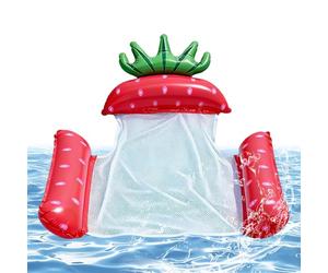 Générique Pool Raft - Inflatable Fruit Shape Lounger, Foldable Floating Relax Chair with Sturdy Air Chamber Comfort Support Bright Summer Design, Ideal for Beach Lake River Backyard Sunbathing Party