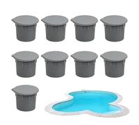 Générique Pool Safety Fence Hole Caps - 10 Pieces Natural Patio Ground Plug - 3.3x2.5cm Effortless Install Plug Covers | Tough and Sturdy for Garden Outdoor Residential Commercial Backyard