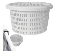 Générique Pool Skimmer, Replacing Strainer Baskets, 7.48x5.71x4.33 inches, Compact Strainers Skimmers Handle, Debris Filter, Leaf Dirt Remover for Pools Maintenance and Cleaning, White