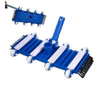 Générique Pool Vacuum Brush Head, Heavy Duty Manual Suction Tool, 14.96x7.48 inches Algae Cleaning Equipment, Weighted Head to Deep Pools Maintenance, Bristle Cleaner for Walls Floors Steps