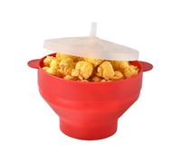 Générique pop-corn silicone -ondes pliable - Bol cuisson réutilisable avec couvercle | Récipient résistant chaleur poignée pratique rangement compact | Machine maïs soufflé cuisine snack maison